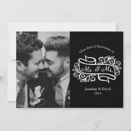 Invitación Modernos Navidades gay recién casados Foto de salu