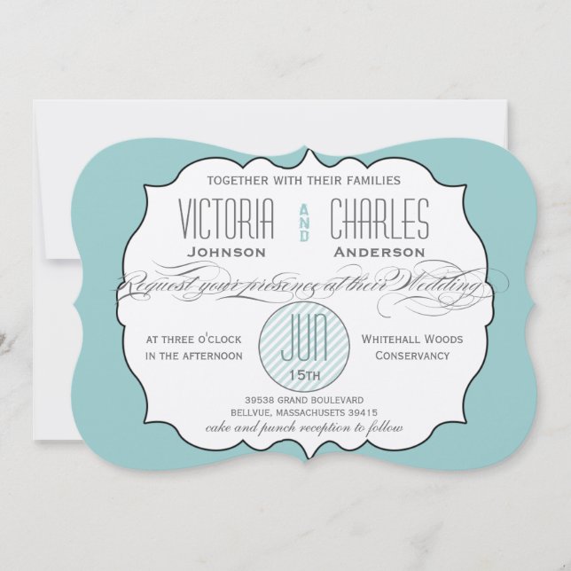 Invitación ModernTypography Wedding Invitations (Anverso)