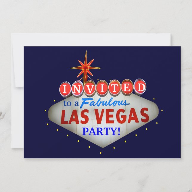Invitación Modifique el signo positivo de Las Vegas para (Anverso)