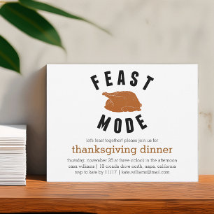 Invitación Modo de fiesta   Cena de Acción de Gracias en Turq
