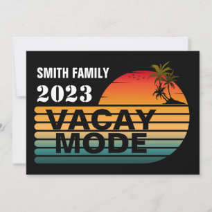 INVITACIÓN MODO DE VACACIONES DE VERANO FAMILIARES PERSONALIZ