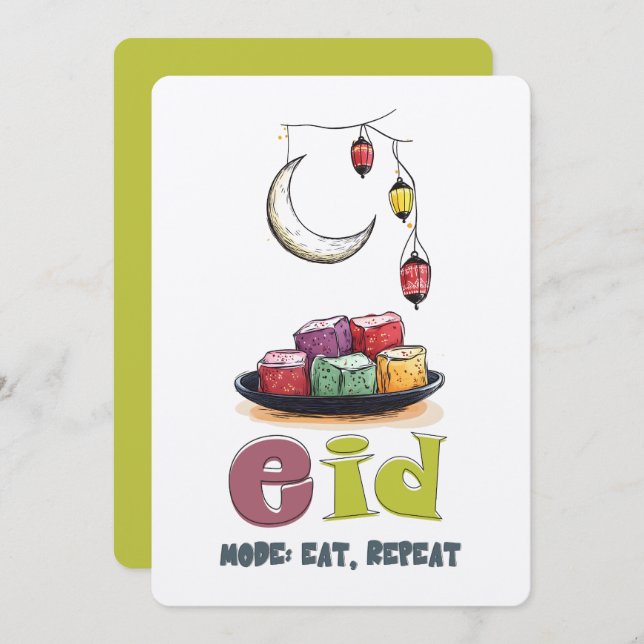 Invitación Modo Eid: ¡No se Permite la Culpa! ¡Las Calorías n (Anverso / Reverso)