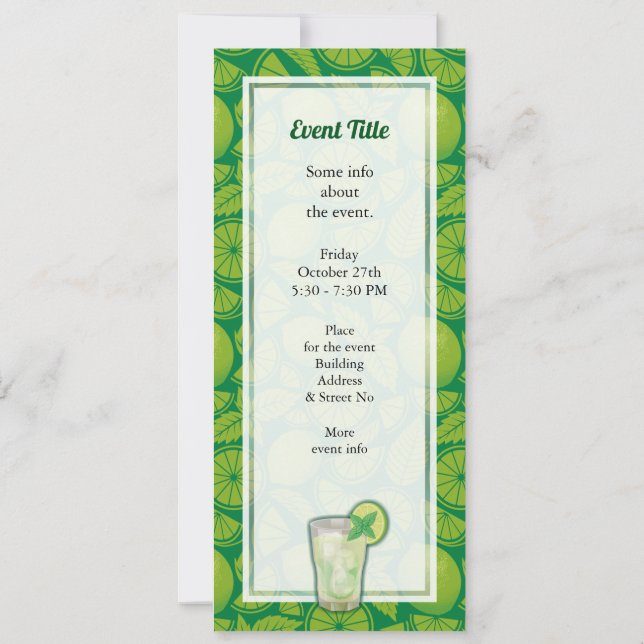 Invitación Mojito (Reverso)