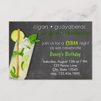Invitación Mojito Fiesta de la noche cubana