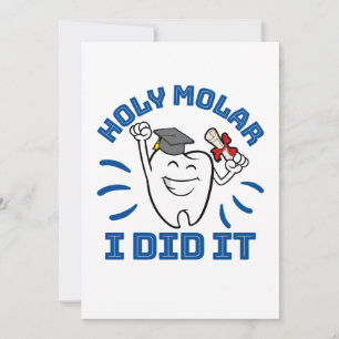 Invitación Molar Sagrado Lo Hice Dentista Graduación RDH