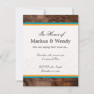 Invitación Moldura de madera clásica
