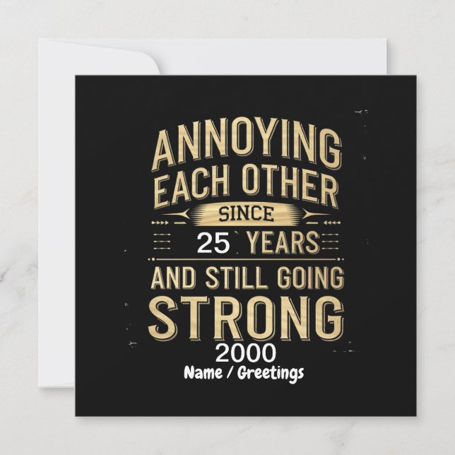 Invitación Molestándose Mutuamente Desde Años Aún Sigue Fuert (Anverso)