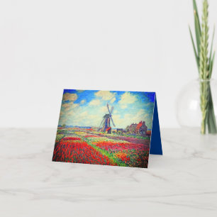Invitación Molino de viento Monet Tulips