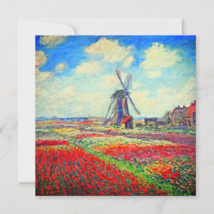 Invitación Molino de viento Monet Tulips