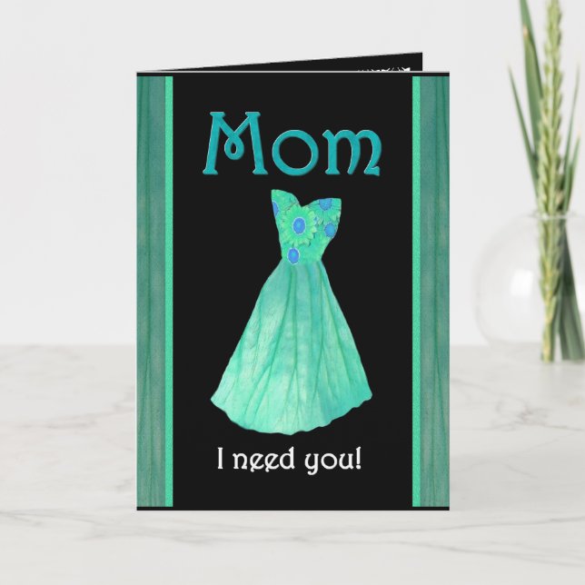 Invitación MOM - Camina por el áisle - Mint Green Gown (Anverso)