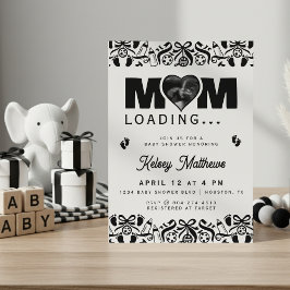 Invitación Mom Loading Ultrasound Photo Baby Shower