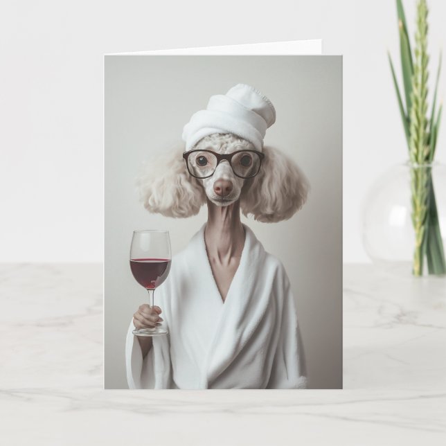 Invitación Momento elegante del spa de Poodle (Anverso)