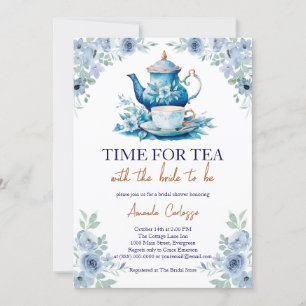 Invitación Momento Elegante Para La Ducha De Tea Bridal