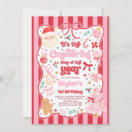 Invitación Momento Maravilloso Del Año Arco De Navidad Cumple