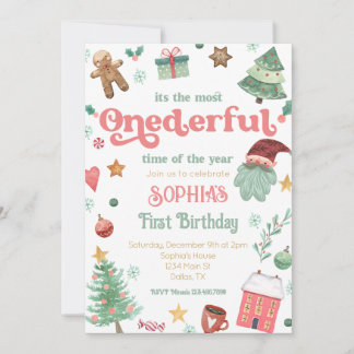 Invitación Momento más maravilloso del primer cumpleaños del