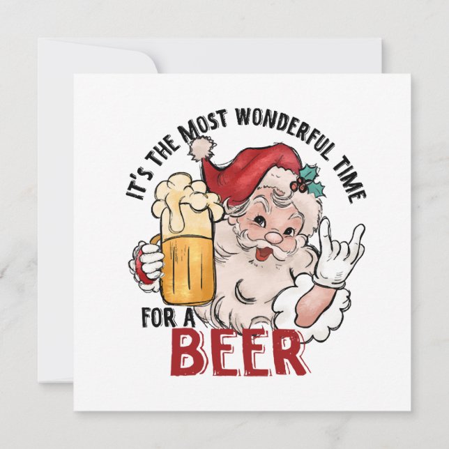 Invitación Momento más maravilloso para una cerveza (Reverso)