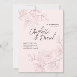 Invitación Momentos de orquídea rosa | BODA