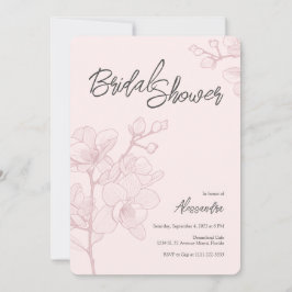 Invitación Momentos de orquídea rosa | Boda Bridal Shower