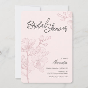 Invitación Momentos de orquídea rosa Boda Bridal Shower