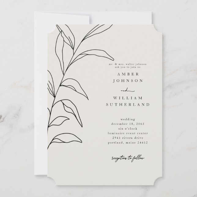 Invitación Momentos sencillos en que los padres abandonan la  (Anverso)