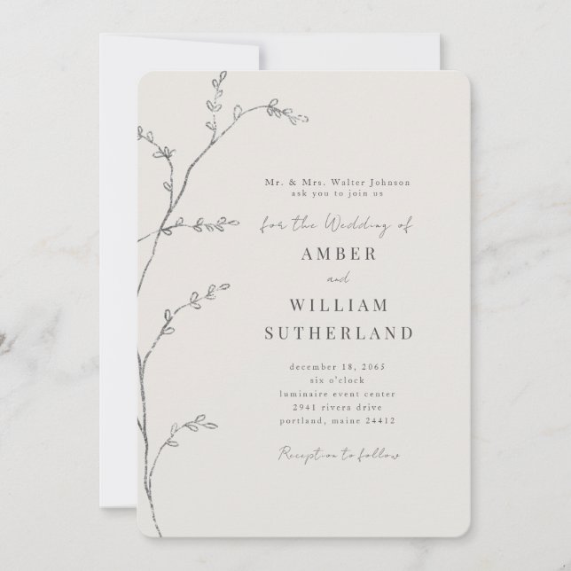 Invitación Momentos sencillos en que los padres de novia para (Anverso)