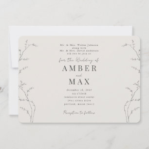 Invitación Momentos Simples Ambos Padres Crema Redondeado