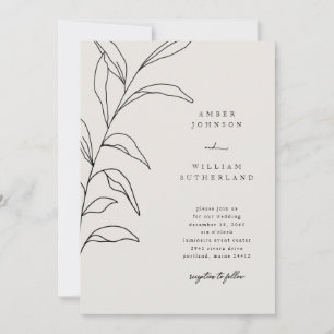 Invitación Momentos simples Boda de stem de mano