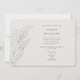 Invitación Momentos simples Crema De Ducha Bridal Redondeada