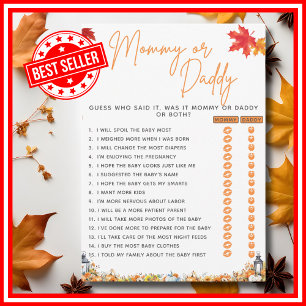 Invitación MOMMY O DADDY Juego De Baby Shower Un Poco De Cala