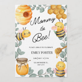 Invitación Mommy to Bee Baby Shower Invitation