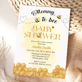 Invitación Mommy To Bee Baby Shower Invitation