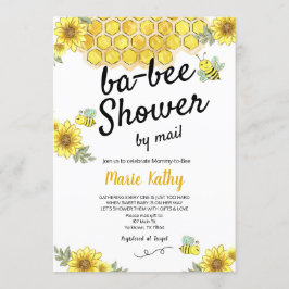 Invitación Mommy-to-Bee Baby Shower por correo