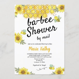 Invitación Mommy-to-Bee Baby Shower por correo