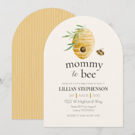 Invitación Mommy To Bee Bumblebee Yellow Baby Shower