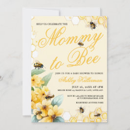 Invitación Mommy to BEE Gender Neutral Baby Shower