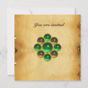 Invitación MON jade ágata pergamino