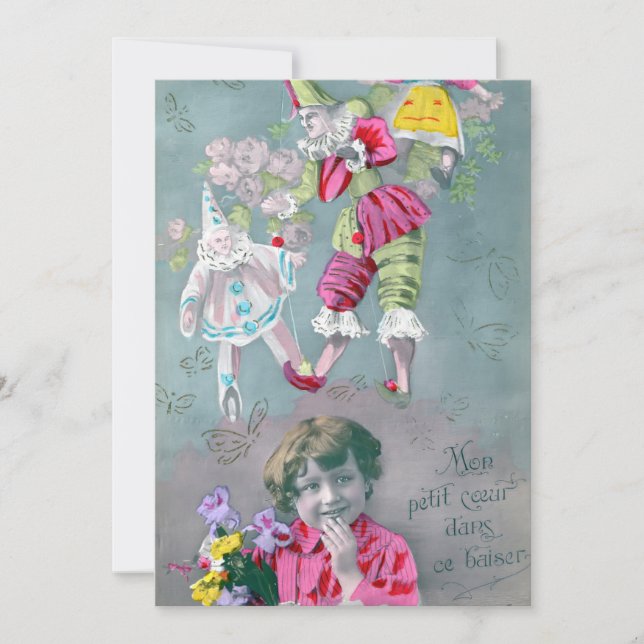 Invitación Mon petite coeur dans ce baiser (Anverso)