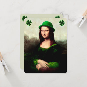 Invitación Mona Lisa Día de San Patricio Trébol