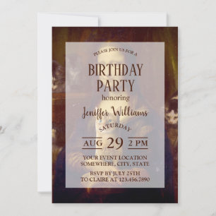 Invitación Mona Lisa y su gato