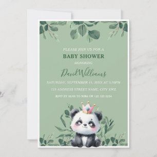 Invitación Monada adorable vegetación follaje verde baby show
