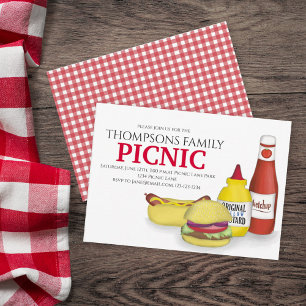 Invitación Monada de picnic de verano Tendencia de cocina cap