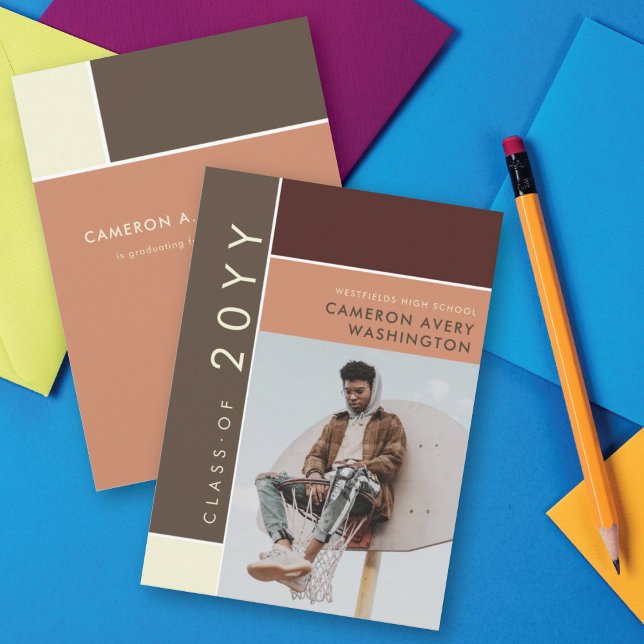 Invitación Mondrian Color Bloquea La Fiesta De Graduación De  (Subido por el creador)