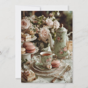 Invitación Moneda y Macarons   Trajes dulces