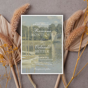 Invitación Monet El Puente de Argenteuil Boda de Arte Fino