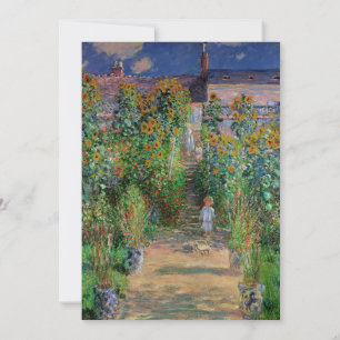Invitación Monet Garden Vetheuil Impresionim Pintura