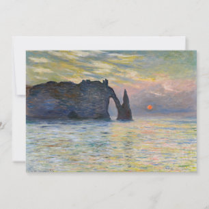 Invitación Monet - Manneport, acantilado en Etretat, Sunset
