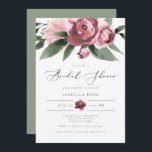 Invitación MONET - Polvorienta ducha de novia en Rubor Floral<br><div class="desc">Esta invitación a la ducha de novias tiene flores color agua rosadas polvorientas y un diseño elegante y sencillo. Esta es la invitación perfecta para su jardín o su ducha de bebé bohemia. Edite fácilmente *most* frases para satisfacer las necesidades de tu evento.</div>