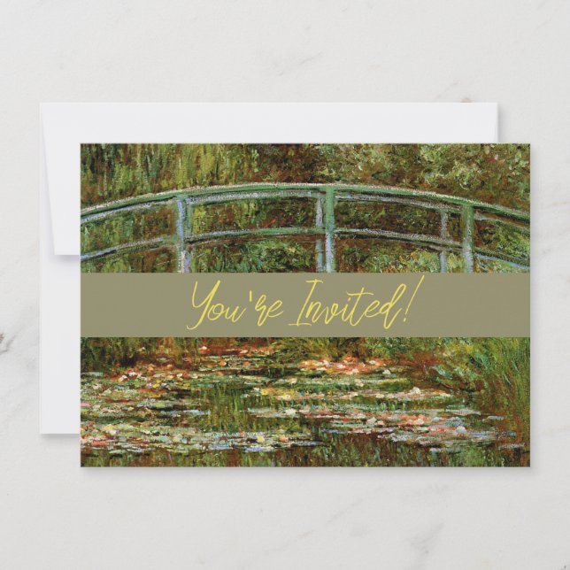 Invitación Monet Puente Japonés Francés Giverney (Anverso)