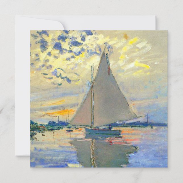 Invitación Monet Sailboat en Le Petit-Gennevilliers (Anverso)