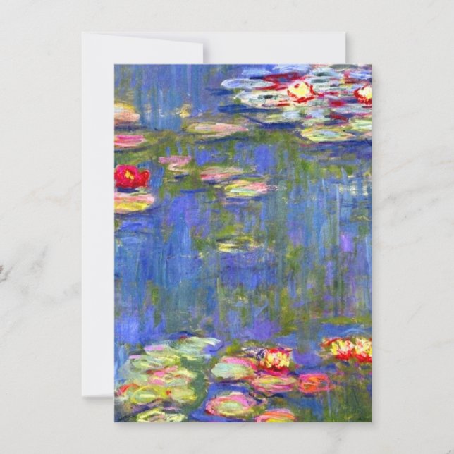 Invitación Monet Water Lilies (Anverso)
